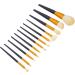 12 Piece Professional Makeup Brushes Set with Synthetic Fiber Hair Easy Application Precise Results Powder Eyeshadow Blush Highlighting Brushes - Buy Online on GoSupps.com
