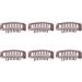 Wig Clips 32mm Snap Clips Wig Teeth Combs U Shape Metal Clips 6 Teeth Combs Clips for Hair Extensions and Wefts(Brown) - Buy Online on GoSupps.com
