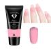 Nail Extension Strengthening Gel 15ml Poly Builder Nail Extension Gel UV/LED Nail Polish Gel for Nail Strengthener & Nail Hardener Hard Gel For Nails for Nail Salons & Nail Starter (Nude Pink)