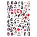 Decoration Red Lips Luxury Valentines Love Heart 3D Nail Stickers Decals(XF3389)