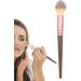 Highlighter Makeup Brush | Blending Make Up Brushes - No Shedding Soft Bristle to Lock in Foundation and Concealer Cosmetic Accessories for Check Nose Buffing Face Highlighting Brown Single Highlight Brush - Buy Online on GoSupps.com