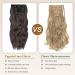 AOMIG Clip in Extensions - 4PCS Dark Brown Wavy Curly Synthetic Hair Extensions for Women | Natural Clip-in Hairpiece - Buy Online on GoSupps.com