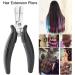 Hair Extension Pliers for Micro Rings Beads Professional Hair Extension Tool Black Microring Pliers Keratin Extension Plie Spring Design These Hair Extension Plie - Buy Online on GoSupps.com