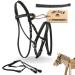 Hofleben - High -quality wooden horse accessories bridle with 2 frontal ligaments (silver + pink) and reins - bite -free bridle bridle wooden horse halter for wooden horse bridle for wooden horse bridle horse wooden horse bridle