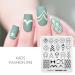 KADS Nail Stamping Plate Set - French Summer Flower Flamingo Rose Design with Stamper and Scraper - Buy Online on GoSupps.com