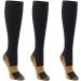 Copper Compression Travel Socks - Large/X-Large Black - Pack of 1 | Knee High Varicose Veins Stocking - Buy Online on GoSupps.com