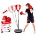 Punching Bag for Kids, Kids Boxing Bag with Stand, 3 4 5 6 7 8 9 10 Years Old Adjustable Kids Punching Bag, Boxing Equipment with Boxing Gloves, Boxing Set as Boys & Girls Toys Gifts white