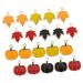 DIYEAH 32pcs Thanksgiving Pumpkin Head Pendant Bulk Charms Enamel Maple Leaf Charms Pumpkin Diy Jewelry Pendant Earrings Metal Charms for Jewelry Making Craft Supplies Bracelet Zinc Alloy
