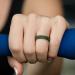 Women's ROQ Silicone Wedding Ring Set | Thin Lavender Leaves Band | Bridal Jewelry | Anniversary & Promise Rings | Multi Color Packs - Dark Green, Rose Gold, Silver, Black | Size 9.5-10 (19.8mm) - Buy Online on GoSupps.com