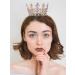 SweetV Rose Gold Queen Crown | Iridescent Crystal Birthday Cake Topper | Costume Tiaras for Wedding Halloween Baby Shower - Buy Online on GoSupps.com