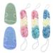 Luffa-Badeschwamm set braided mesh shower stool loofah stretch back scrubber 3 pieces shower sponge ball 2 pieces peeling gloves massage shoe for sauna shower body peeling massage