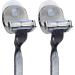 2-Piece Suction Cup Razor Holder Set - Gray Razor Bracket & Shower Storage Solution for International Shipping - Buy Online on GoSupps.com