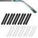Vzuhsw 10 pairs of glasses ear hooks - silicone anti -slip covers for glasses brick including glasses ear pads and ear pillows anti -slip glasses earrops in black and white.