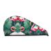 Palm Leaf & Flamingos Coral Velvet Dry Hair Cap - Perfect for Home Travel & Pool Parties - International Shipping - Buy Online on GoSupps.com