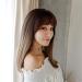 Long Straight Hair Wig New Lady Wig Korea Realistic Hair Long Straight Hair Chemical Fiber Long Section Light Tea Three Color Gradient 67cm Long Honey Pudding (Black On The Head) 67cm