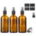 ALIFEIA 100ml Amber Glass Spray Bottles Empty Fine Mist Refillable Travel Spray Bottle for Cleaning Perfume Aromatherapy Cosmetic Sprays Hair Essential Oils with Fine Mist Dispenser(3 Pack) Amber 3 Pack 100ml