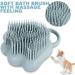 Fiotha 2-in-1 Silicone Pet Bathing Brush - Dog & Cat Shower Massage Brush with Refillable Shower Gel - Blue - Buy Online on GoSupps.com