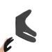 wiroouia Heat Resistant Gloves for Hair Styling Hair Dye Safe Curling Wand Gloves | Professional 3 Finger Design Mittens Protection Reusable Elastic for Hair Dryers left hand