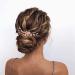 Edary Leaf Bride Wedding Hair Comb Rhinestone Bridal Hair Pieces Pearl Wedding Headpiece for Brides Crystal Hair Accessories for Women and Girls - Buy Online on GoSupps.com