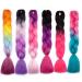 Buy 24 Synthetic Hair Extensions - Purple & Pinkish Red Crochet Braids for Stunning Hairstyles - Buy Online on GoSupps.com