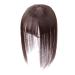 7.6 x 10.9 cm crown topper real hair for women with 3D air bangs clip in hair attachment for thinner hair 30.5 cm dark brown 30 cm (1 Pack) brown