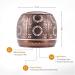 Ominihome 500ml Essential Oil Diffuser & 6 Essential Oils Set for Aromatherapy | Large Room Aroma Diffuser | Up to 20h | Teacher Gifts - Buy Online on GoSupps.com