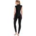 Aoylisey High Neck Sleeveless Plus Size Unitard - Black XL | Gymnastic Workout Jumpsuit for Women - Buy Online on GoSupps.com