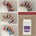 AUklOPVZZ 1 Set French Tip Press on Nails Solid Color Extension Shimmer Fingernails Decals Full Cover Salon Gifts Manicure Kit H33-deep purple jelly glue - Buy Online on GoSupps.com