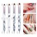 YIHUALE French Nail Brush - 2 Way Kolinsky Brush with Dotting Tool for Manicure Cuticle Clean Up - White and Black - Buy Online on GoSupps.com