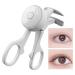 Heated Eyelash Curler - Eyelash Curler for Cosmetics Eyelash Perm Tool for Women | Quick Heating Silicone Eyelash Curler Refillable Makeup Tool Portable Compact White.