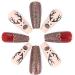 Christmas False Nails Snowflake Press on Nails Elk Stick on Nails Red Long Fake Nails Full Cover Nails Tips 24pcs for Women and Girls With solid glue nail lamp (Size : 4) - Buy Online on GoSupps.com