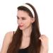 3-Piece Leather Hard Headband Set | PU Padded Retro Hair Bands for Women & Girls - Fashionable & Comfortable (Black White Gray Green) - Buy Online on GoSupps.com