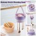QUKLOGEN 3 in 1 Makeup Brush Cleaning Set Multifunctional Washing Bowl Drying Basket with Handle Silicone Cleaner Mat Removal Cleaner Sponge 150ml/5.12fl.oz Professional Makeup Brush Cleaner Purple - Buy Online on GoSupps.com
