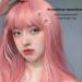 Uwowo Long Straight Pink Wig Cosplay Lolita Wigs Heat Resistant Synthetic Hair Anime Party wigs