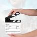 Mini Acrylic Director Clap Board with Pen - Black and White Movie Film Scene Clapperboard for Shoot Props and Home Decoration - Buy Online on GoSupps.com