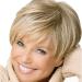 Blonde short wigs suces just synthetic wigs full bob straight real hair natural charming wig heat -resistant short art hair (gold) (gold)
