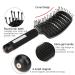 2 Pc Curved Vented Hair Brushes Set for Women | Anti Frizz & Fast Drying Detangling Brush for Long Thick Curly Hair | Paddle Blow Styling Tool - Black & White - Buy Online on GoSupps.com