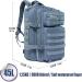 LHI Military Tactical Backpack 45L for Men and Women - Army Assault Pack Rucksack with Molle System in Grey - Buy Online on GoSupps.com