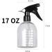 6-Pack 17 oz Empty Plastic Spray Bottles | Cleaning Solutions for Hair, Plants, Pets, Cooking | Fine Mist to Stream | BPA-Free, No-Leak - Buy Online on GoSupps.com