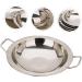 PRETYZOOM Dry Pot Amphora Hot Pot Chaffing Dishes Stainless Steel Cookware Flat Bottom Wok Pan Non Stick Frying Pans Stainless Steel Saute Pan Cookware for Kitchen Home Accessory 28X28X5.5CM Silver - Buy Online on GoSupps.com