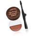 Bestvisse 2 in 1 Eyebrow Pomade Long Lasting Eyebrow Styling Cream with Brush Two Colors Eyebrow Styling Cream for Women