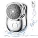 USB Mini Shaver Portable Electric Shaver Pocket Portable Electric Shave Mini Rechargeable Fabric Shaver Electric Shaver Pocket Size Waterproof Razor Wet and Dry (Silver)