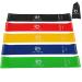 Fitness Bands Sport Resistance Bands Set of 5 for Yoga Pilates with Training Instructions and Storage Bag Color