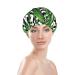 Green Palm Tree Shower Cap - Reusable & Waterproof with Double Protection Layers - Buy Online on GoSupps.com