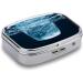 Water Print Pill Box - 2 Compartment Decorative Metal Pill Organizer for Pocket & Purse | International Shipping - Buy Online on GoSupps.com