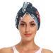 Colorful Cars Dark Blue Hair Towel 2 Pack Super Absorbent Hair Drying Towel Quick Dry Hair Turbans Head Towel with Button Twisty Wrap for Women Girls
