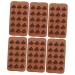Cabilock Resin Molds 6 Pcs 15 Candy Mold Poop Chocolate Molds Mold Cube Silicone Cupcake Pan 3 Tray Popsicle Resin Tray mediumx2pcs Coffeex2pcs