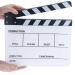 Hilitchi Acrylic Clapper Board Wooden Film Movie Clapboard Cut Action Scene Clapper Board Plastic Slate 25x30cm/10x12"