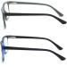 MMOWW 2-Pack Reading Glasses for Men & Women - Anti-Blue Light Computer Glasses with Spring Hinges (Gray + Blue 1.0x) - Buy Online on GoSupps.com