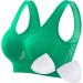 RTDGCV Women's Seamless Sports Bra - Padded Wireless Breathable Yoga & Sleep Bra for Big Breasts | Comfy Workout & Running Support (240506B Green) - Buy Online on GoSupps.com